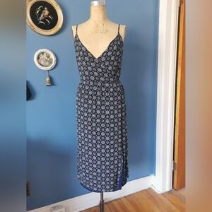 Chic Blue Patterned Dress